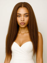 Brooklyn Hair Kinky Straight Glueless Wig Invisible Small Knots 5x5 Swiss HD Pre-Cut Lace 16-18" 180% Density Espresso 16-18" / Espresso